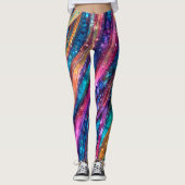Shiny Multicolored Sequin Look Leggings (Vorderseite)