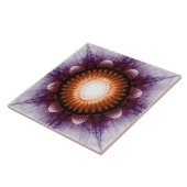 Shiny-mystische rote violette Ornamente Fliese (Seite)