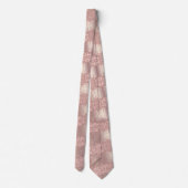 Shiny Neck Tie mit Rose Gold Blush Glitzer Tropfen Krawatte (Rückseite)
