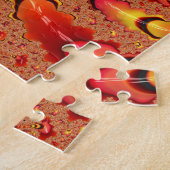 Shiny Orange and Yellow Spiral Fractal Abstract Puzzle (Seite)