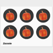 Shiny Orange Autumn Pumpkin Chalkboard Gastgeschen Runder Aufkleber (Blatt)