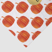 Shiny Orange Autumn Pumpkin Gold Glam Custom Party Seidenpapier (Ausschnitt)