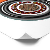 Shiny Orange Tractor Poster (Ecke)