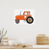 Shiny Orange Tractor Poster (Küche)