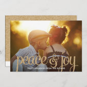 Shiny Peace & Joliday Foto Card Feiertagskarte (Vorne/Hinten)