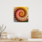 Shiny Peach Muschel Poster (Küche)