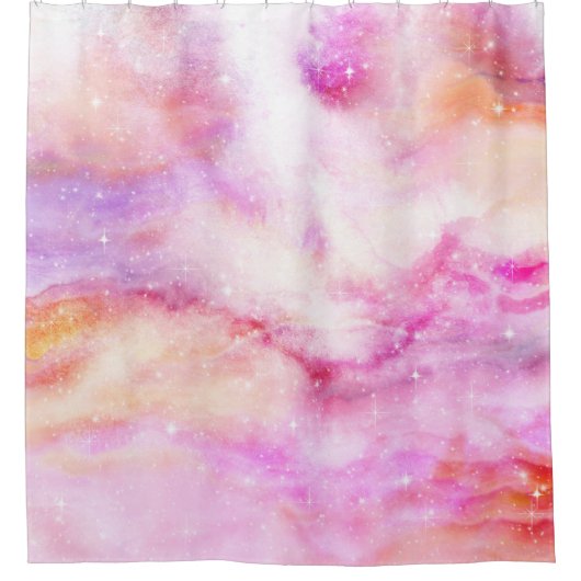 Shiny Pink Background Duschvorhang (Vorderseite)