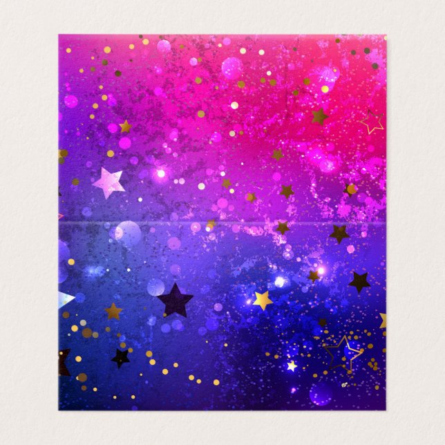 Shiny Pink Blue Background (Außenseite Aufgefaltet)