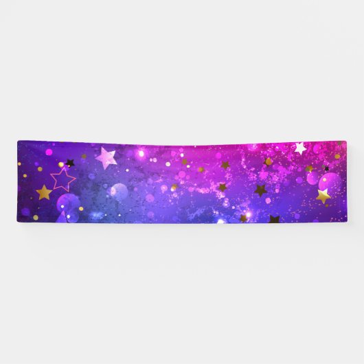 Shiny Pink Blue Background Banner (Horizontal)