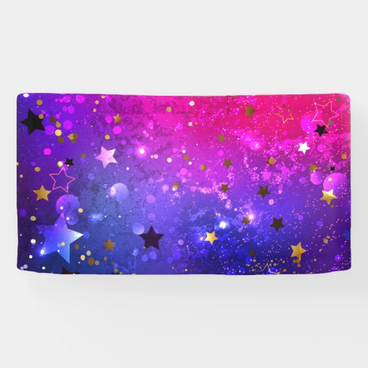 Shiny Pink Blue Background Banner (Horizontal)