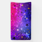Shiny Pink Blue Background Banner (Vertikal)