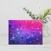 Shiny Pink Blue Background Begleitkarte (Stehend Vorderseite)
