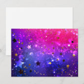 Shiny Pink Blue Background Begleitkarte (Vorne/Hinten)