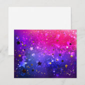 Shiny Pink Blue Background Begleitkarte (Vorne/Hinten)