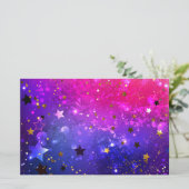 Shiny Pink Blue Background Briefpapier (Stehend Vorderseite)