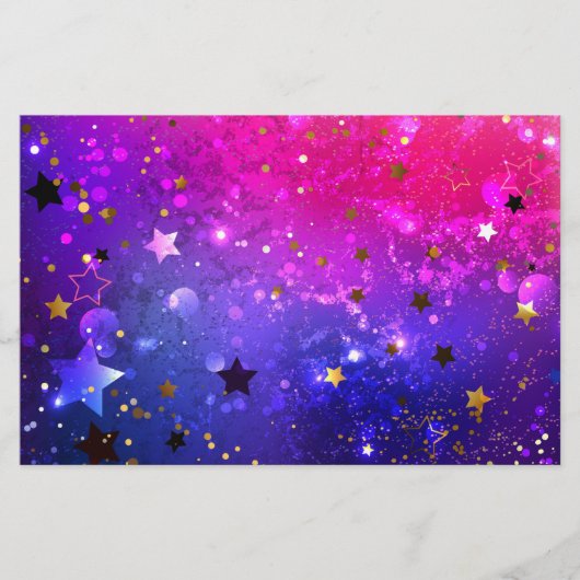 Shiny Pink Blue Background Briefpapier (Vorderseite)