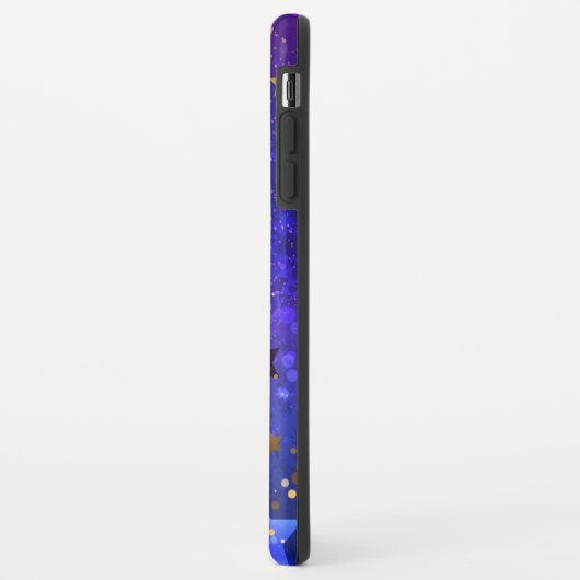 Shiny Pink Blue Background Case-Mate iPhone Hülle (Hinten/Links)