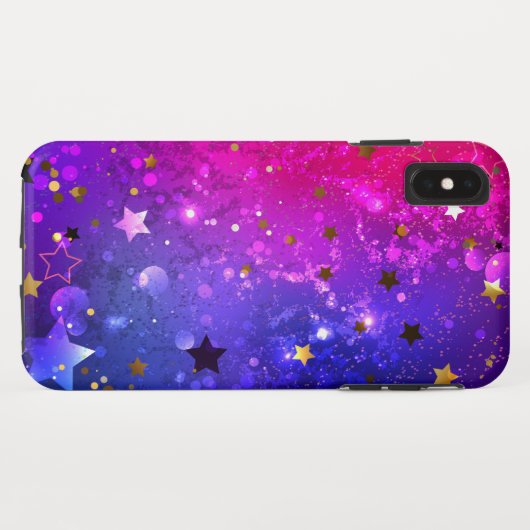 Shiny Pink Blue Background Case-Mate iPhone Hülle (Rückseite (Horizontal))