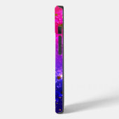 Shiny Pink Blue Background Case-Mate iPhone Hülle (Rückseite / Links)