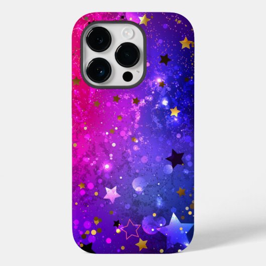 Shiny Pink Blue Background Case-Mate iPhone Hülle (Rückseite)
