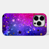 Shiny Pink Blue Background Case-Mate iPhone Hülle (Rückseite (Horizontal))