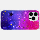 Shiny Pink Blue Background Case-Mate iPhone Hülle (Rückseite (Horizontal))