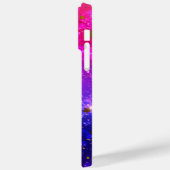 Shiny Pink Blue Background Case-Mate iPhone Hülle (Rückseite / Links)