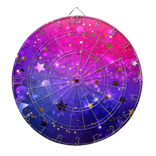Shiny Pink Blue Background Dartscheibe (vorne)