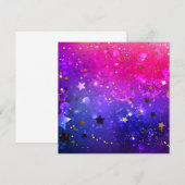 Shiny Pink Blue Background Einladung (Vorne/Hinten)