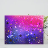 Shiny Pink Blue Background Einladung (Stehend Vorderseite)