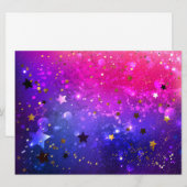 Shiny Pink Blue Background Einladung (Vorne/Hinten)