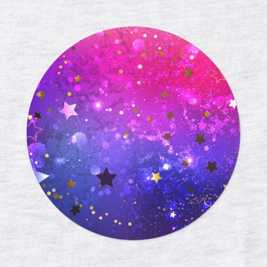 Shiny Pink Blue Background Etiketten (Design 1)