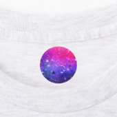 Shiny Pink Blue Background Etiketten (Befestigt)