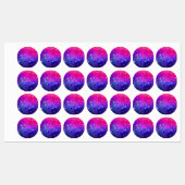Shiny Pink Blue Background Etiketten (Blatt)