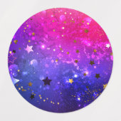 Shiny Pink Blue Background Etiketten (Design 1)