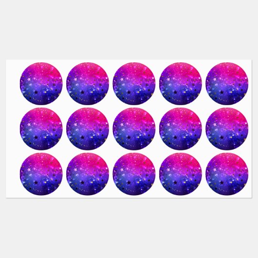 Shiny Pink Blue Background Etiketten (Blatt)