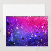 Shiny Pink Blue Background Feiertagskarte (Vorne/Hinten)