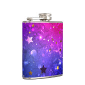 Shiny Pink Blue Background Flachmann (Rechts)