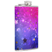 Shiny Pink Blue Background Flachmann (Rechts)