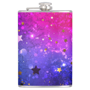Shiny Pink Blue Background Flachmann