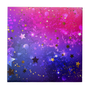 Shiny Pink Blue Background Fliese