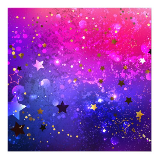 Shiny Pink Blue Background Fotodruck (Vorne)