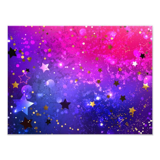 Shiny Pink Blue Background Fotodruck (Vorne)