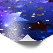 Shiny Pink Blue Background Fotodruck (Ecke)