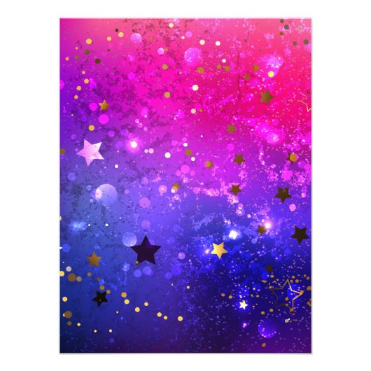 Shiny Pink Blue Background Fotodruck (Vorne)