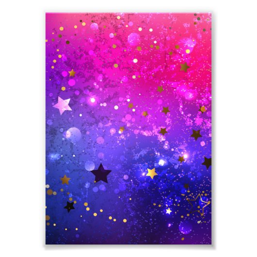 Shiny Pink Blue Background Fotodruck (Vorne)