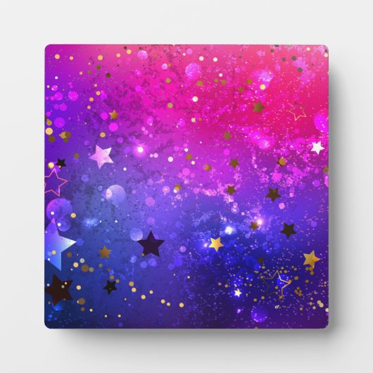 Shiny Pink Blue Background Fotoplatte (Vorderseite)