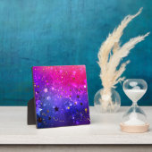 Shiny Pink Blue Background Fotoplatte (InSitu)