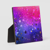 Shiny Pink Blue Background Fotoplatte (Vorderseite)