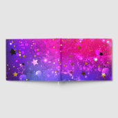 Shiny Pink Blue Background Gästebuch (Voll)
